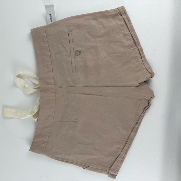 NWT Wilfred Allegra Tan Shorts with Cream Tie - Picture 8 of 8